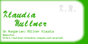 klaudia mullner business card